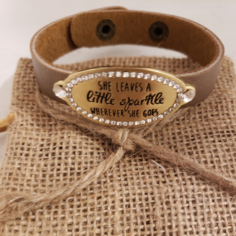 She Leaves a Little Sparkle Cuff Bracelet